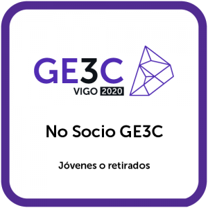 Tarifa no socio jóvenes o retirados GE3C inscripción simposio GE3C 2020